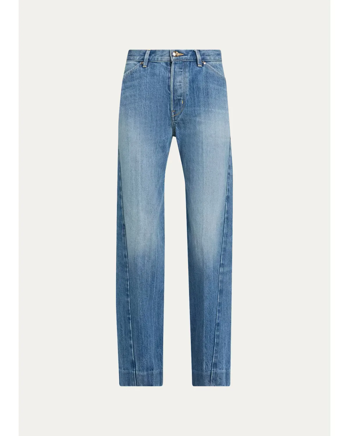 The Bijou Twisted Straight-Leg Ankle Jeans by RUADH