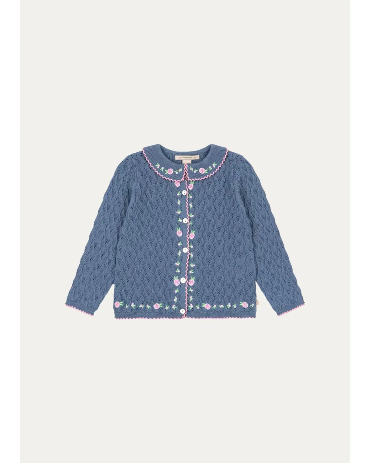 Rosier Pointelle-Knit Cardigan by Konges Slojd