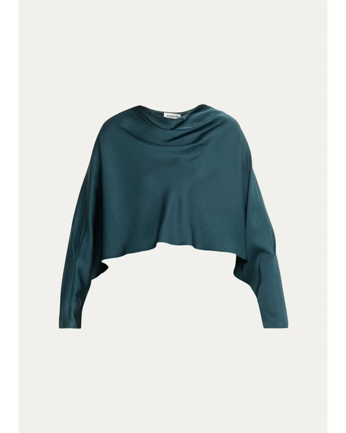 Bearitz Draped Cowl-Neck Satin Top by SIMKHAI