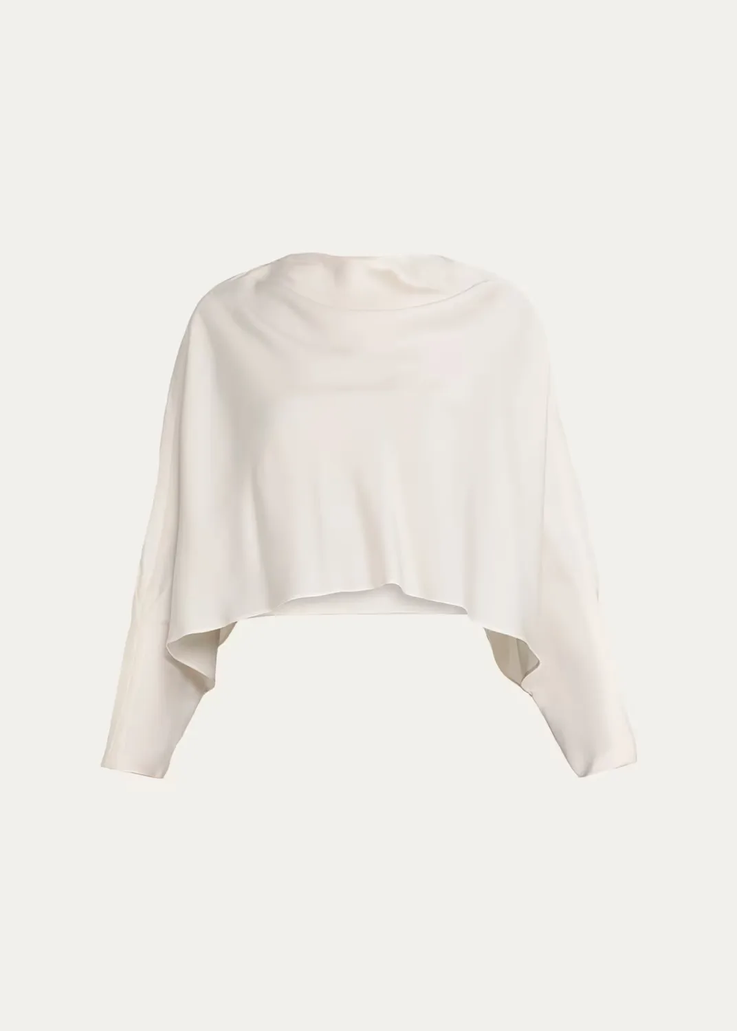 Bearitz Draped Cowl-Neck Satin Top