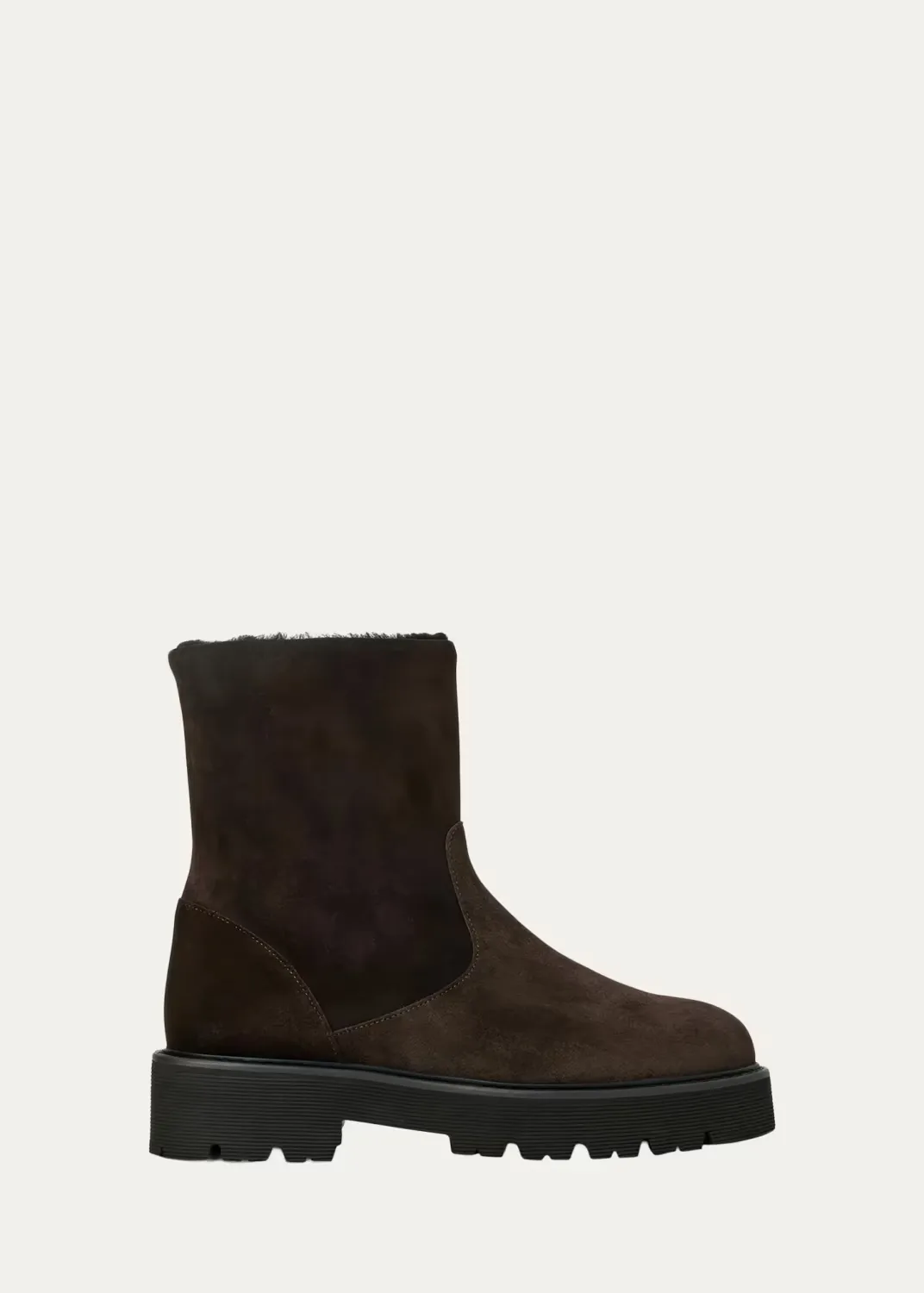 Eloise Shearling-Lined Suede Ankle Boots by Aquatalia