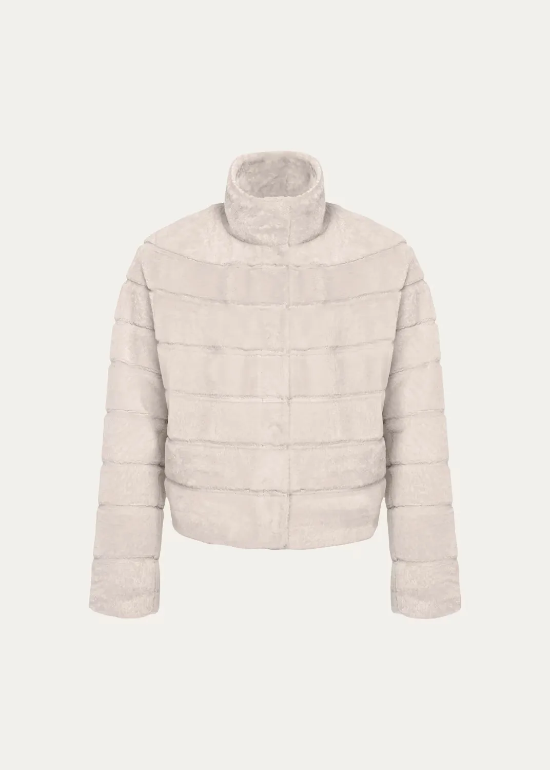 Reversible Textured Lamb Shearling Jacket