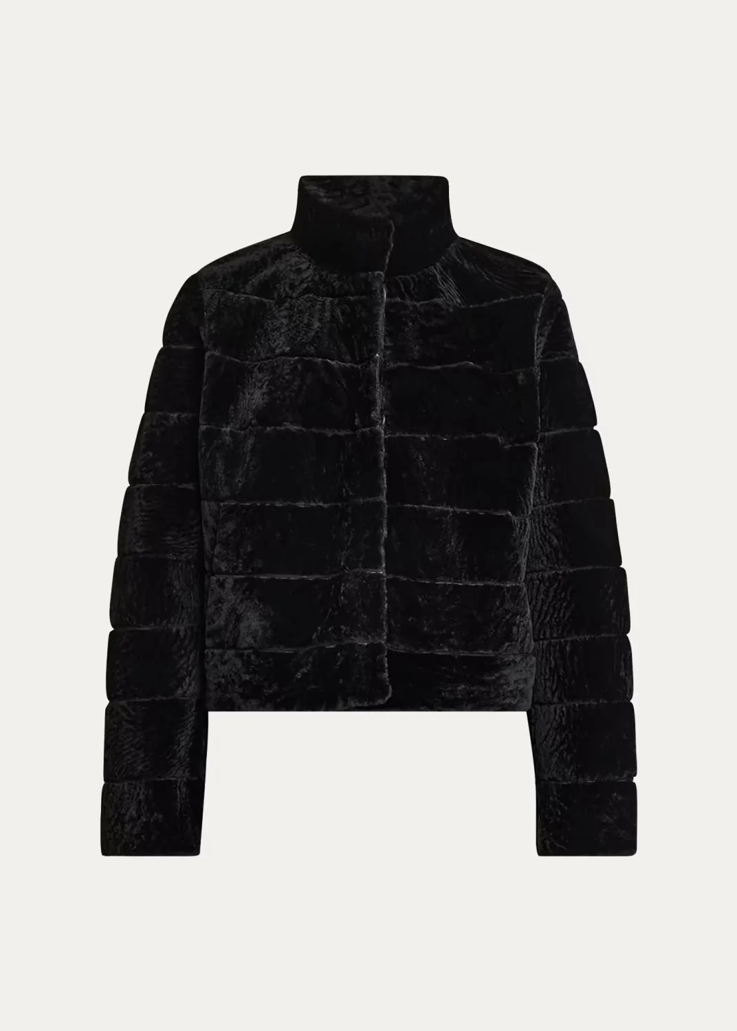 Reversible Textured Lamb Shearling Jacket