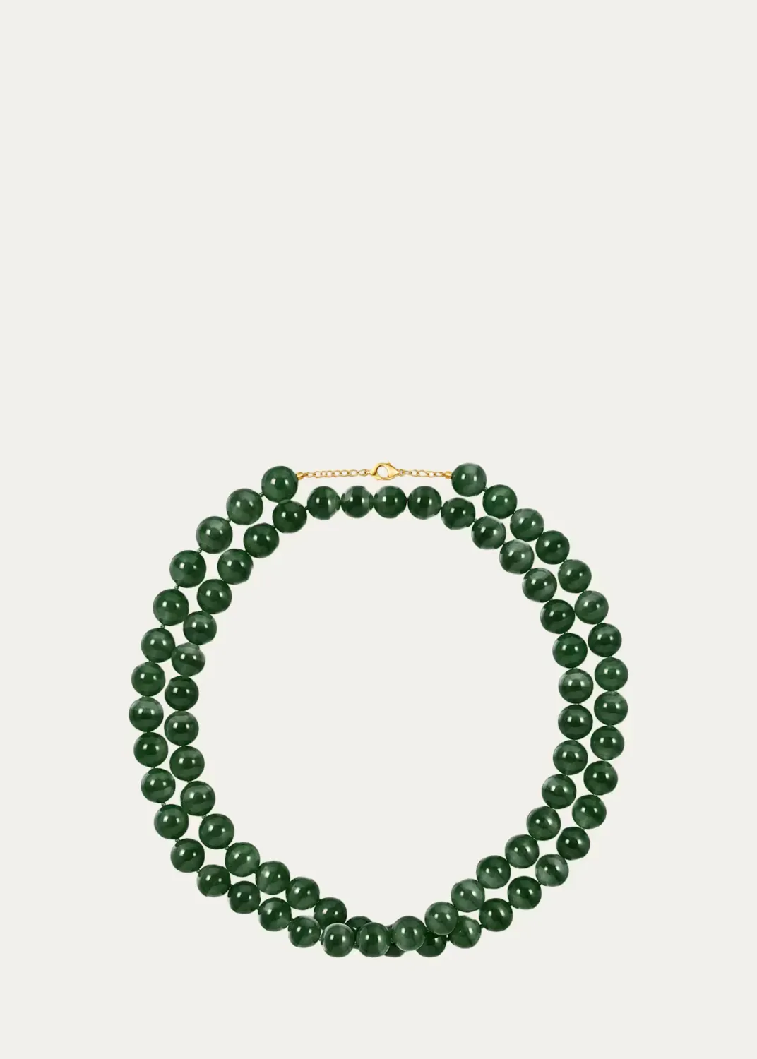 Dragon Jade Double Beaded Necklace by JIA JIA