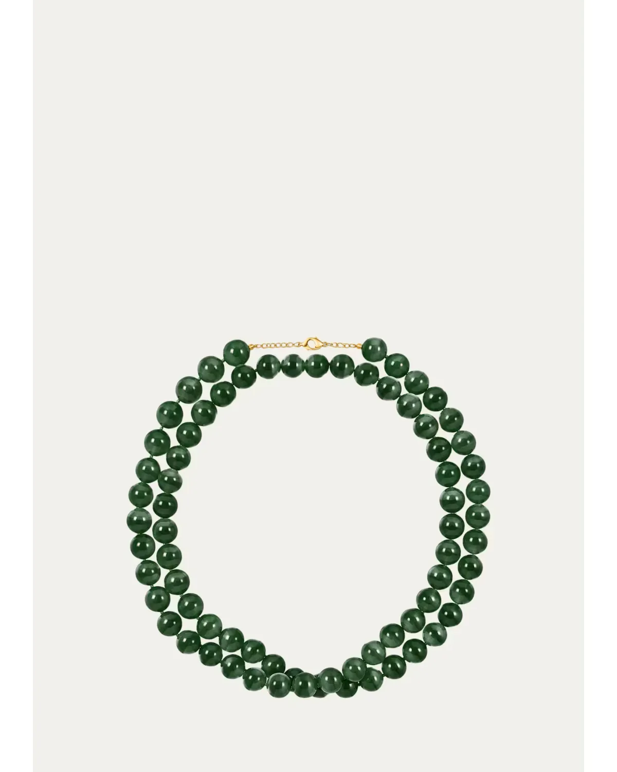 Dragon Jade Double Beaded Necklace by JIA JIA