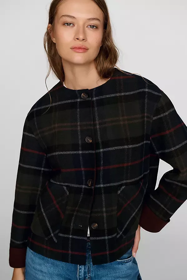 Marlow Wool Blend Overshirt Jacket by Barbour