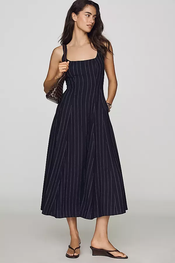 Linen Midi Dress by Rowing Blazers