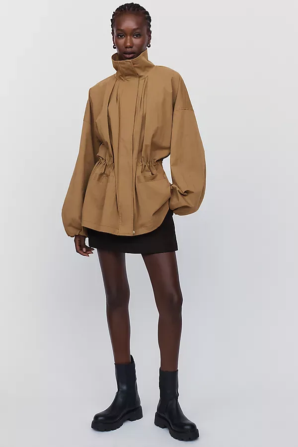 Funnel Neck Cinched Jacket by Anthropologie