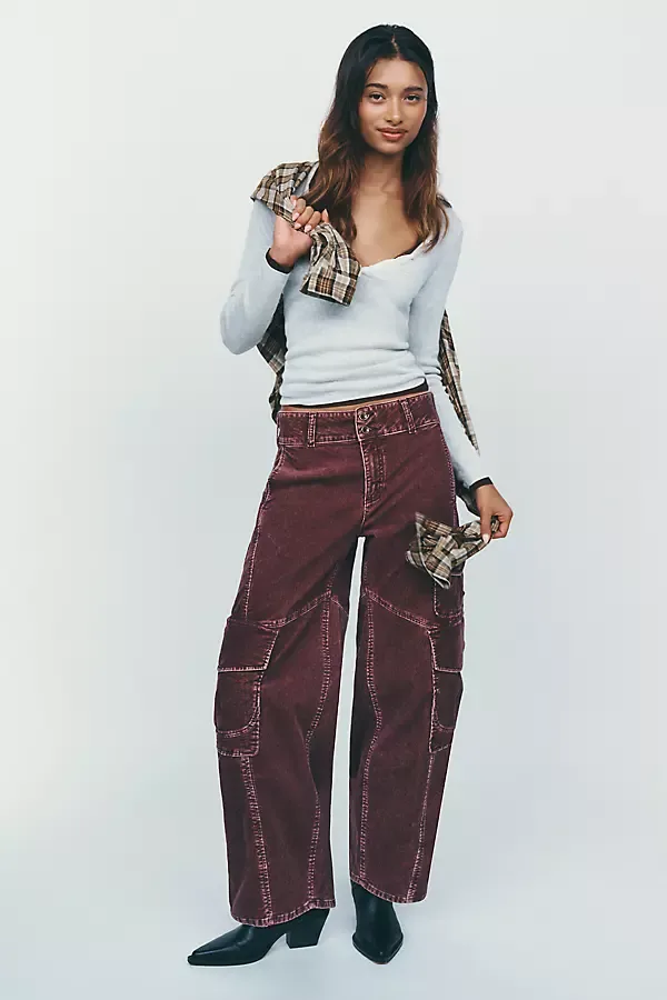 Aero Corduroy Wide-Leg Cargo Pants