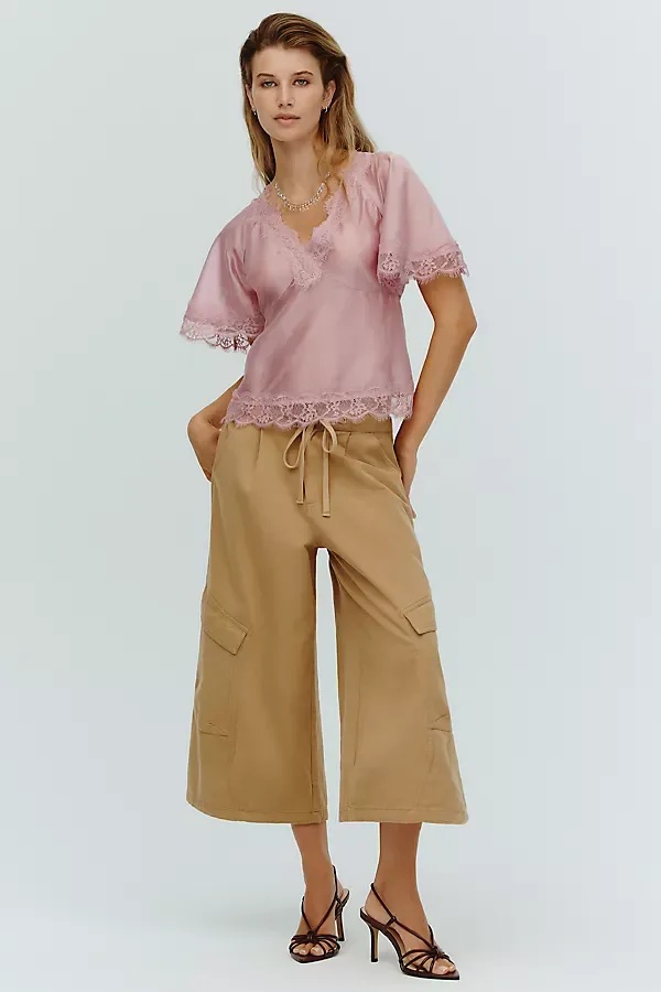 Ridley 100% Cotton Cropped Utility Pants