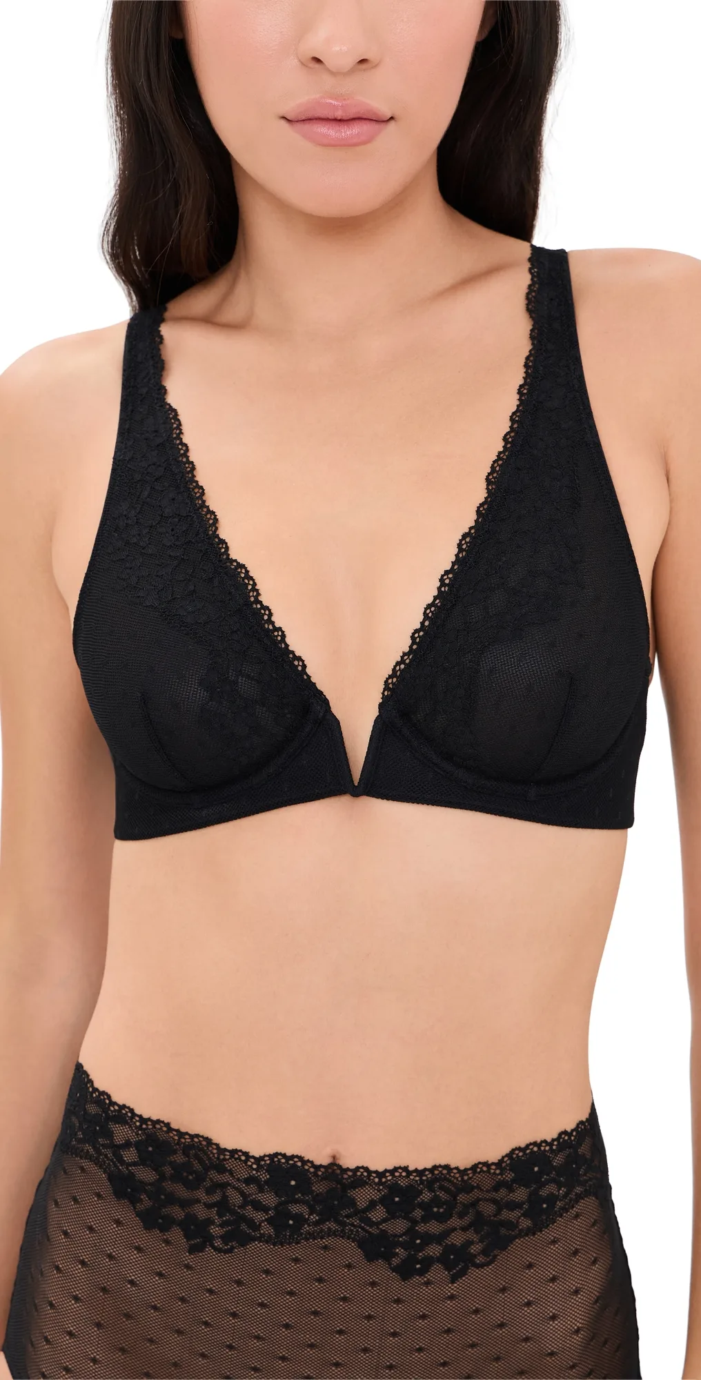 Double Take Lace Plunge Underwire Bra by Commando