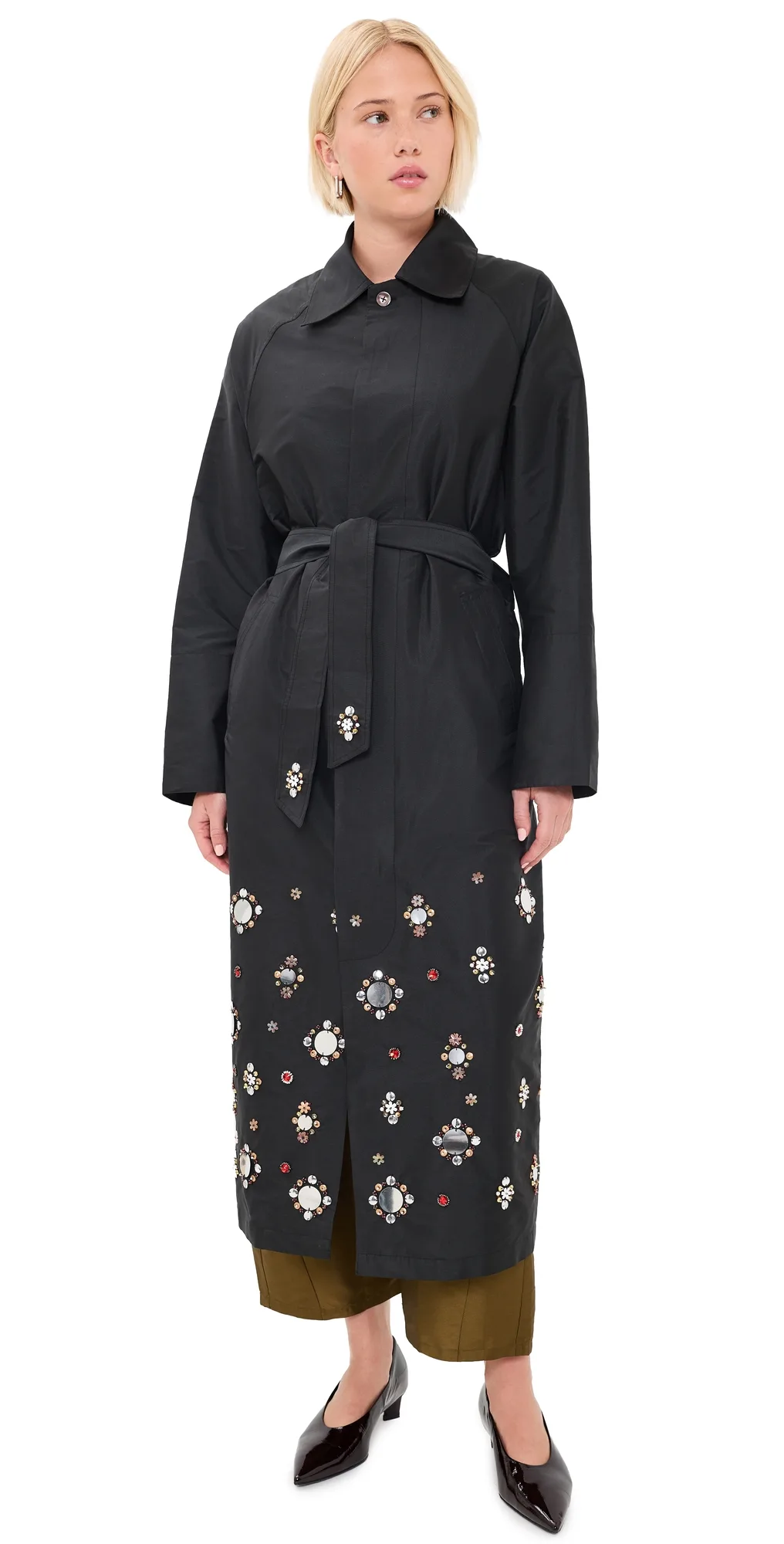Techno Taffeta Trench Coat by Chan Luu