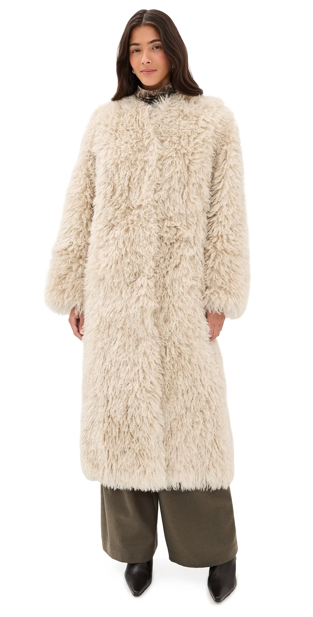 Carolina Faux Fur Coat by STAND STUDIO