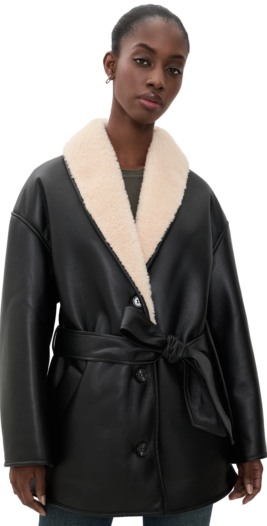 Kathi Faux Leather Jacket by STAND STUDIO