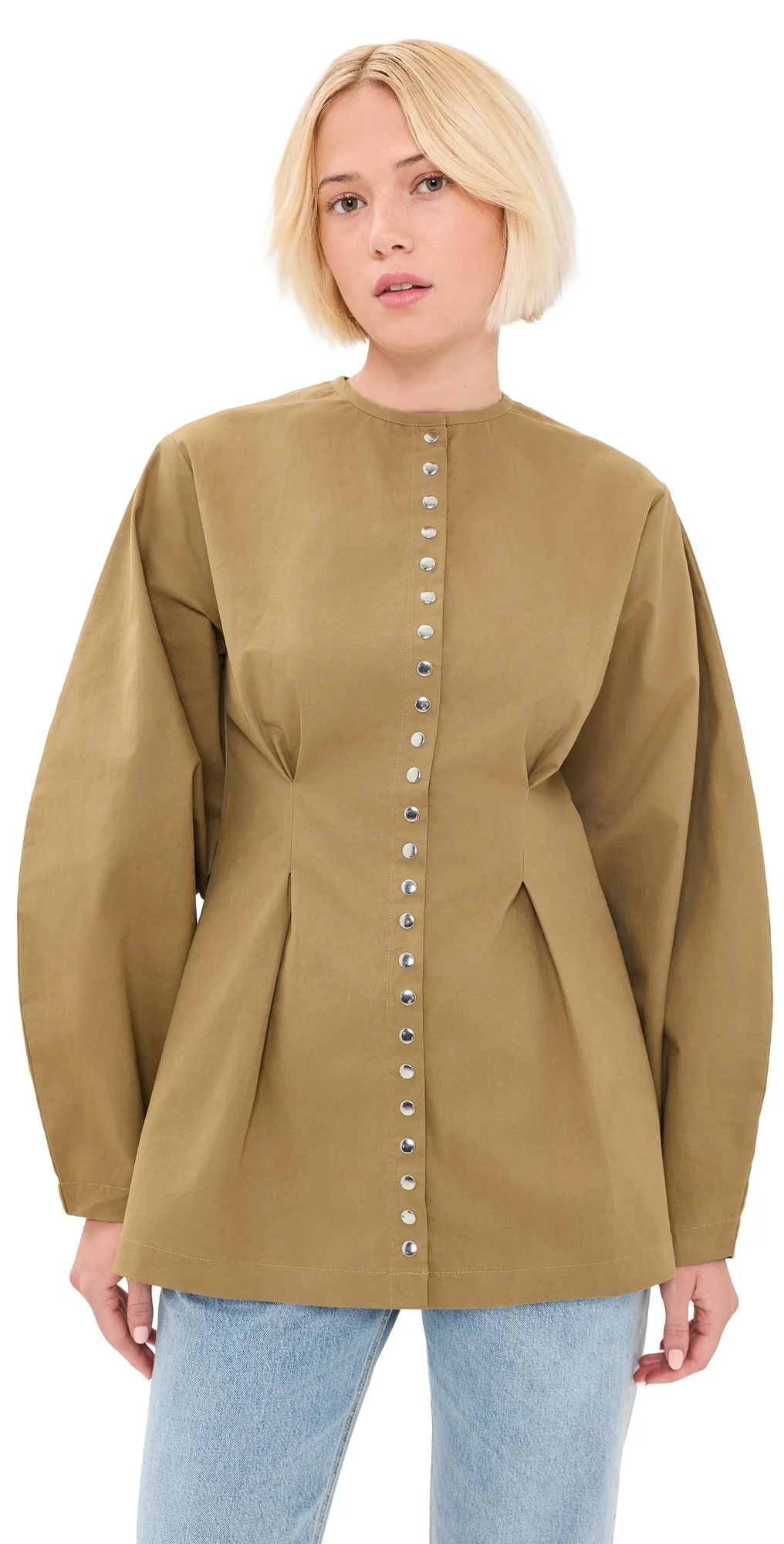 Pinch Waist Snap Jacket by Chan Luu