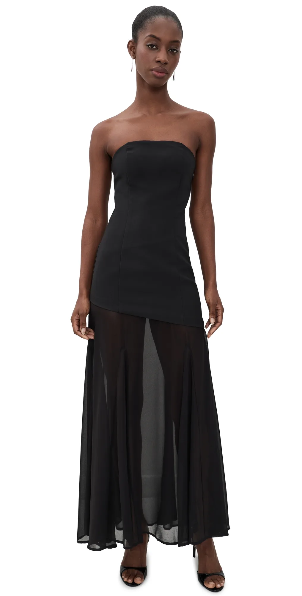 Strapless Combined Godet Dress by Endless Rose