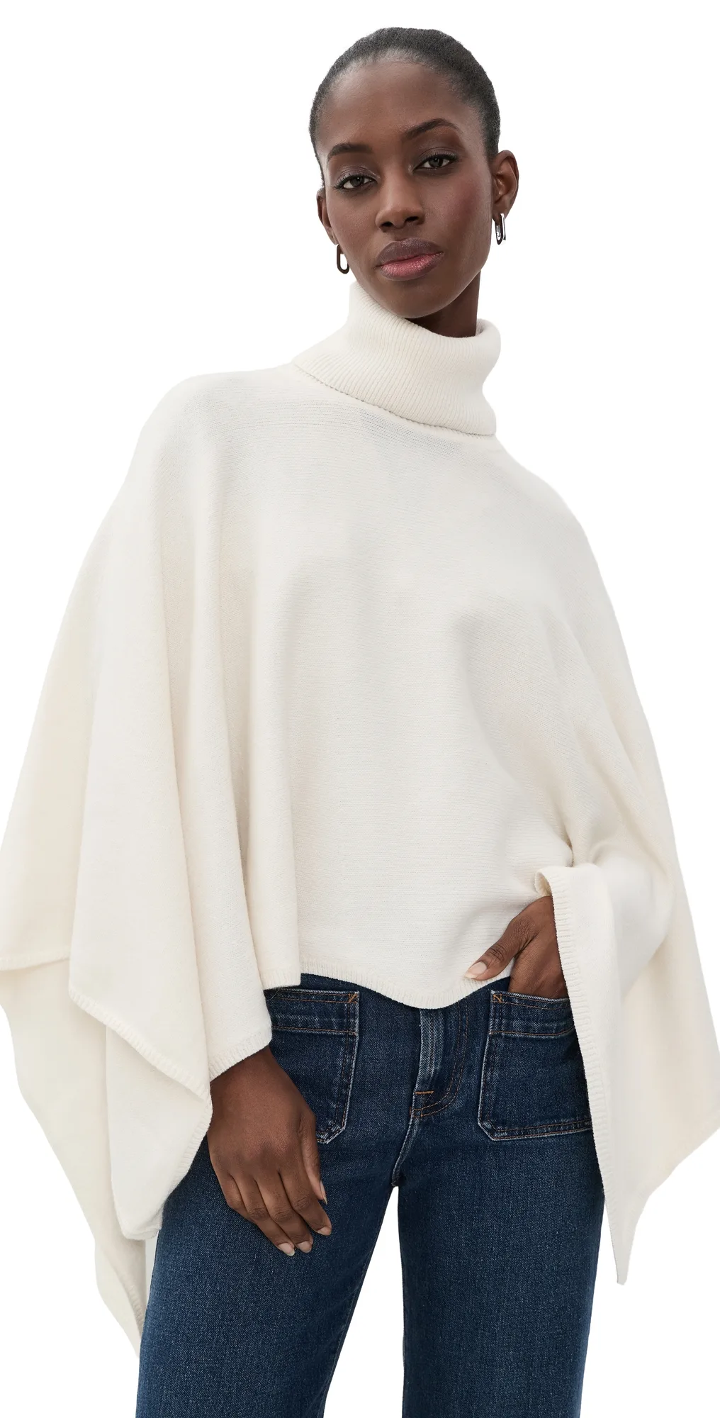 Orly Turtleneck Cape Sweater by Line & Dot