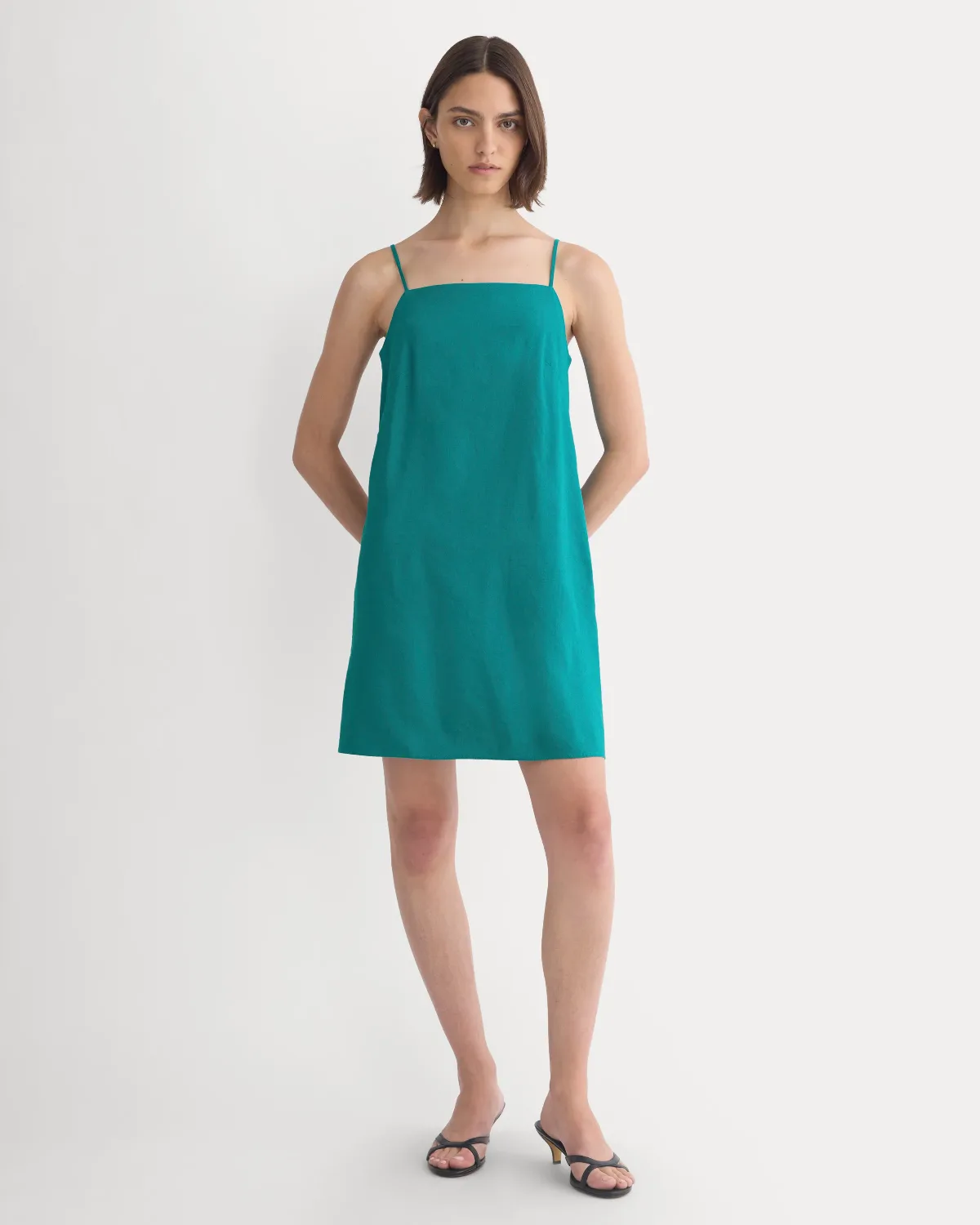 Mini Shift Dress, Stretch Linen by Everlane