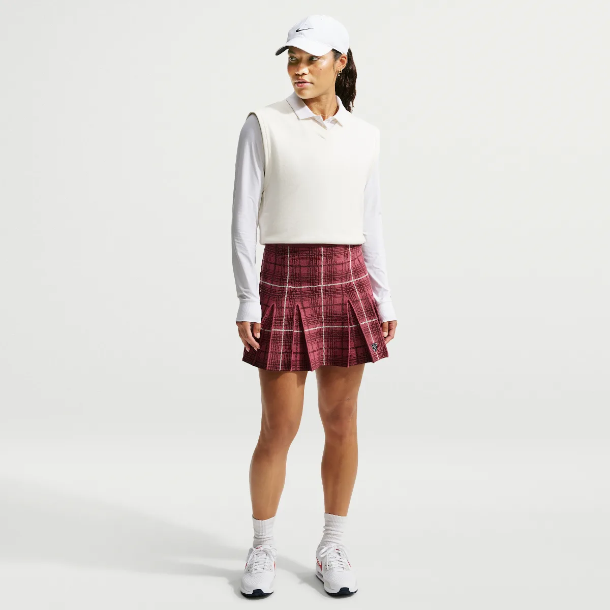 Fairway Fresh Plaid Golf Sweater Skirt