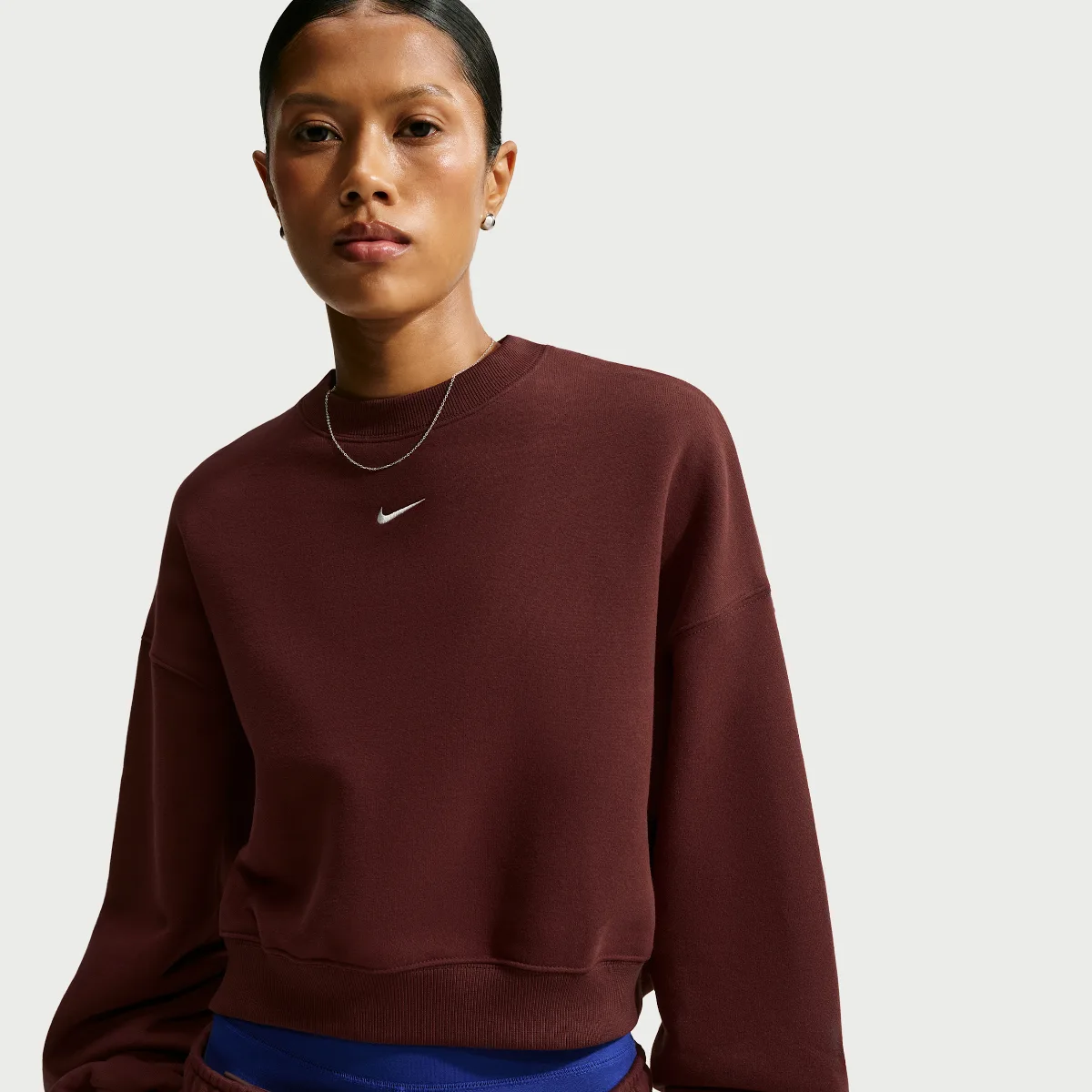 Studio Fleece Weight Oversized Cropped Crew