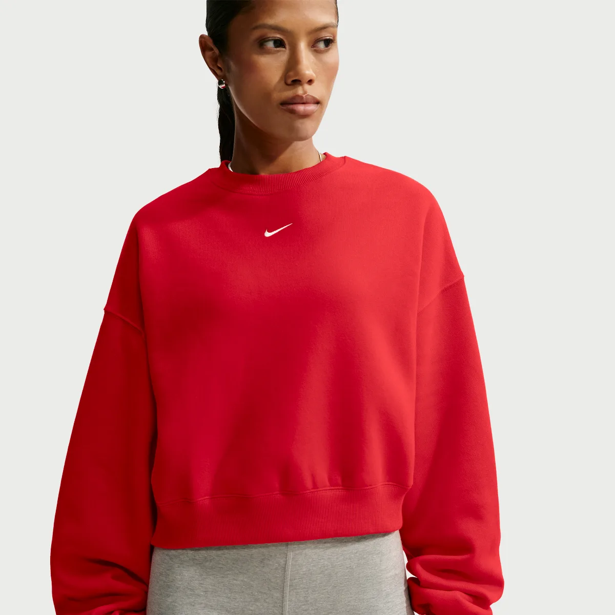 Studio Fleece Medium Weight Oversized Cropped Crew