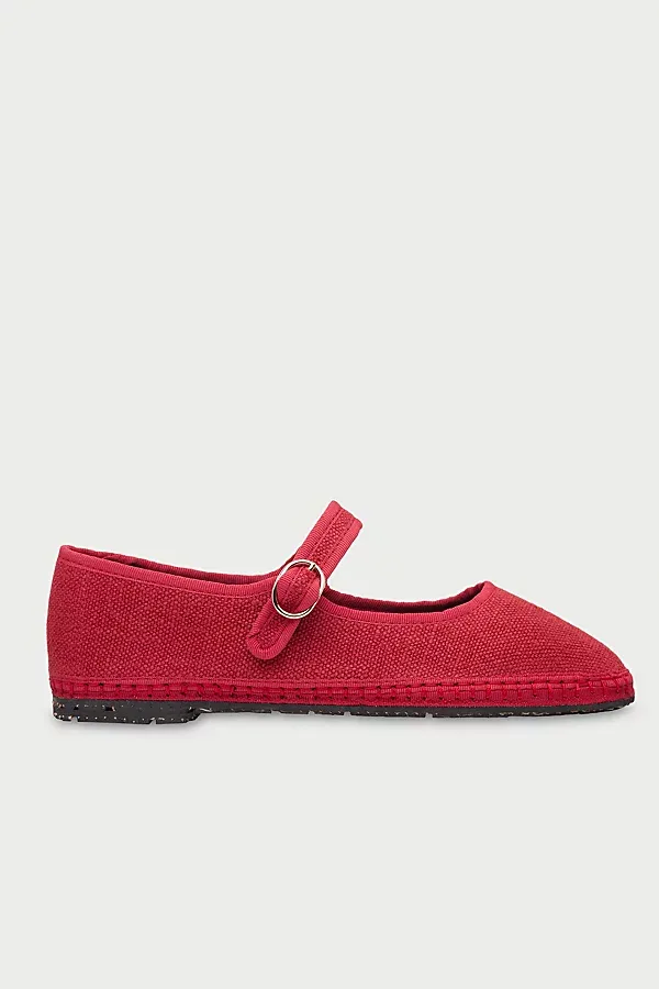 Linen Mary Jane Flat by Flabelus