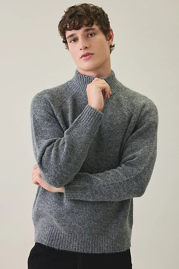 UO Wooly Marled Everyday Quarter-Zip Sweater by Urban Outfitters