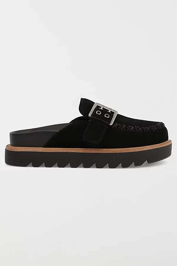 Zaina Suede Buckle Mule