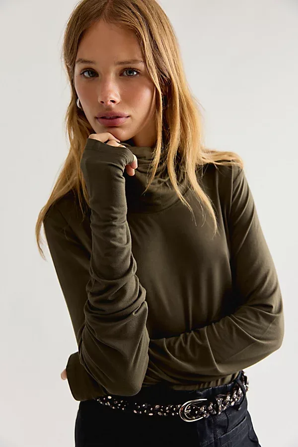 Demi Turtleneck Long Sleeve Top by NICHOLAS