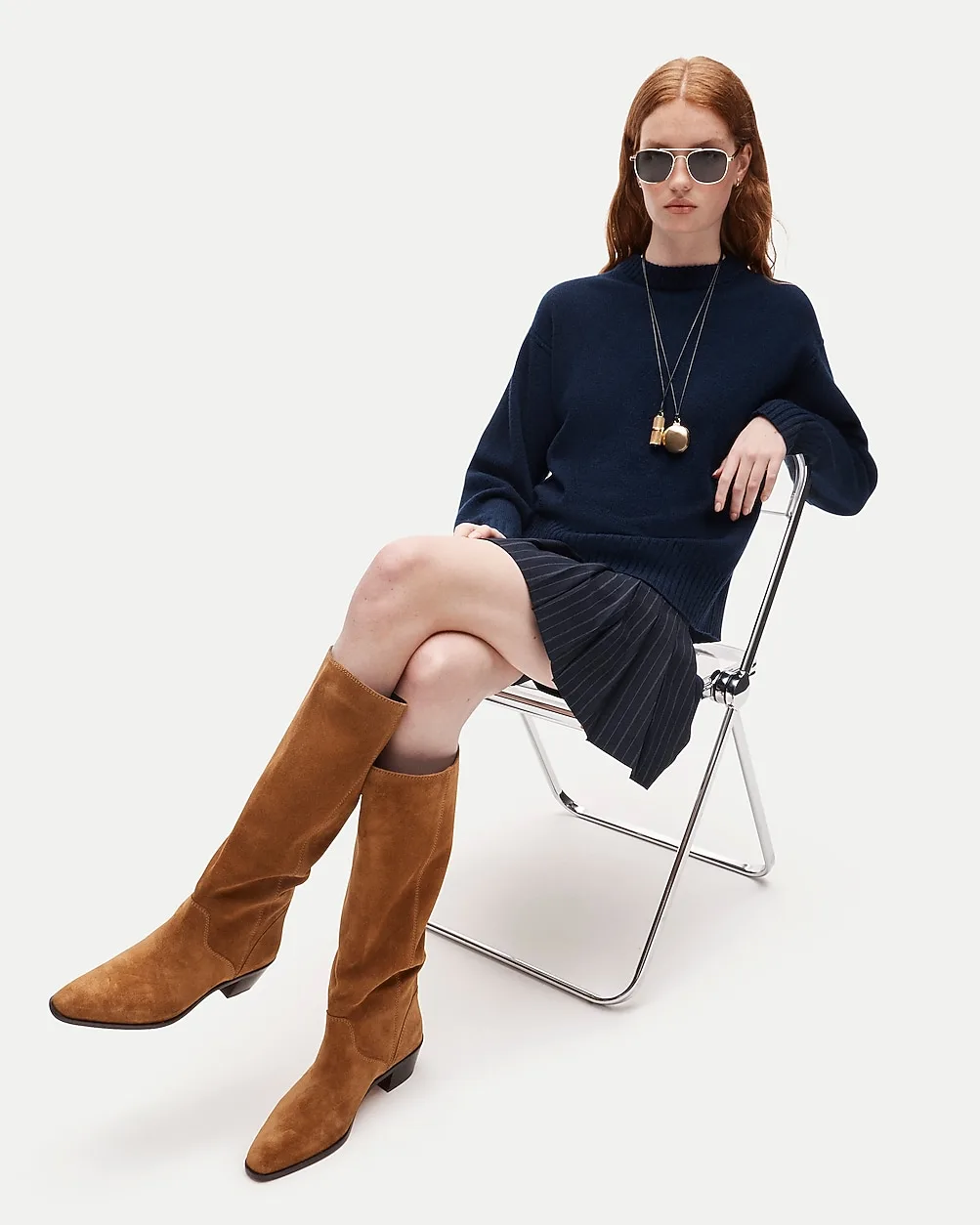 Western Knee-High Boots in Suede by J.Crew