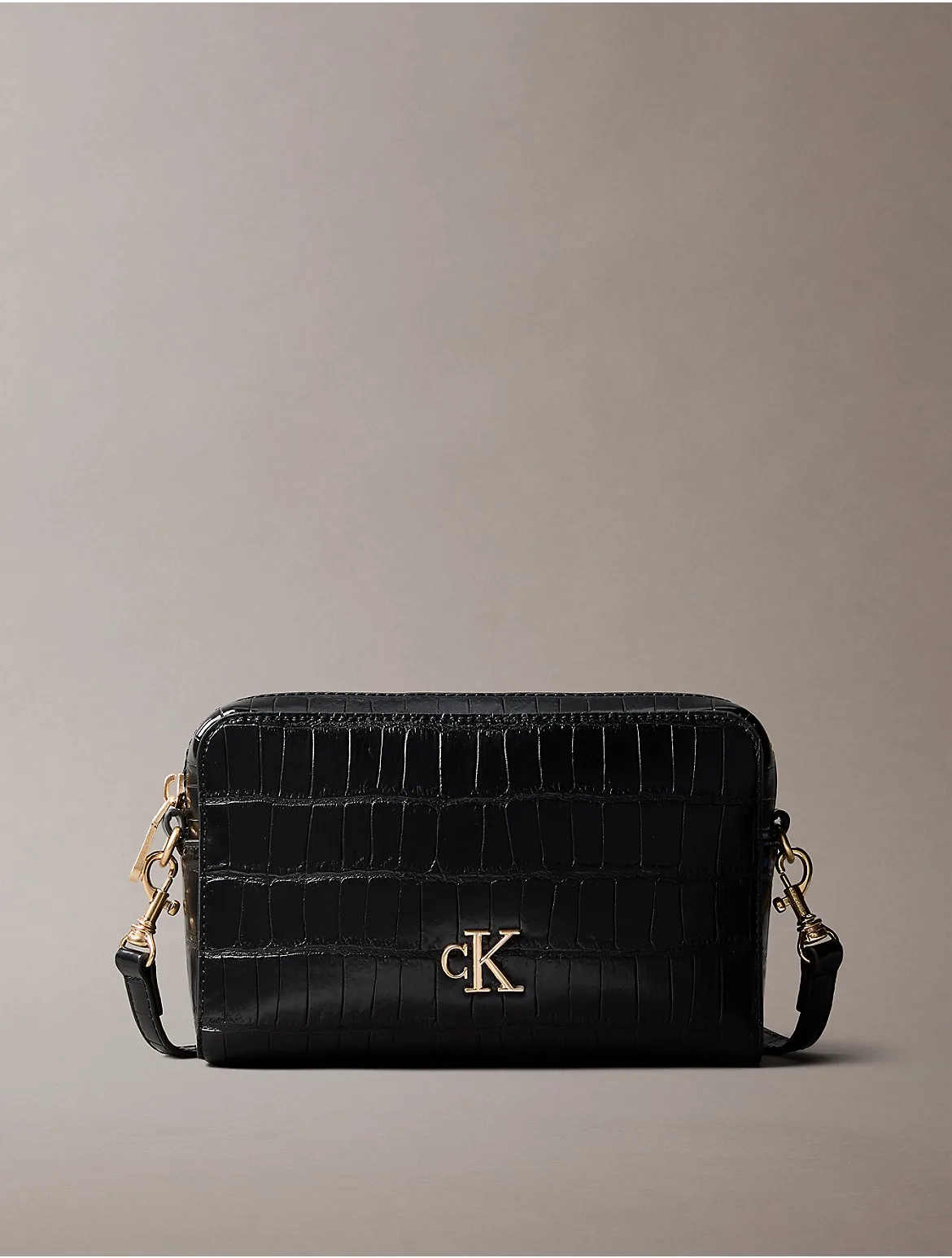 Croc Minimal Monogram Camera Bag by Calvin Klein