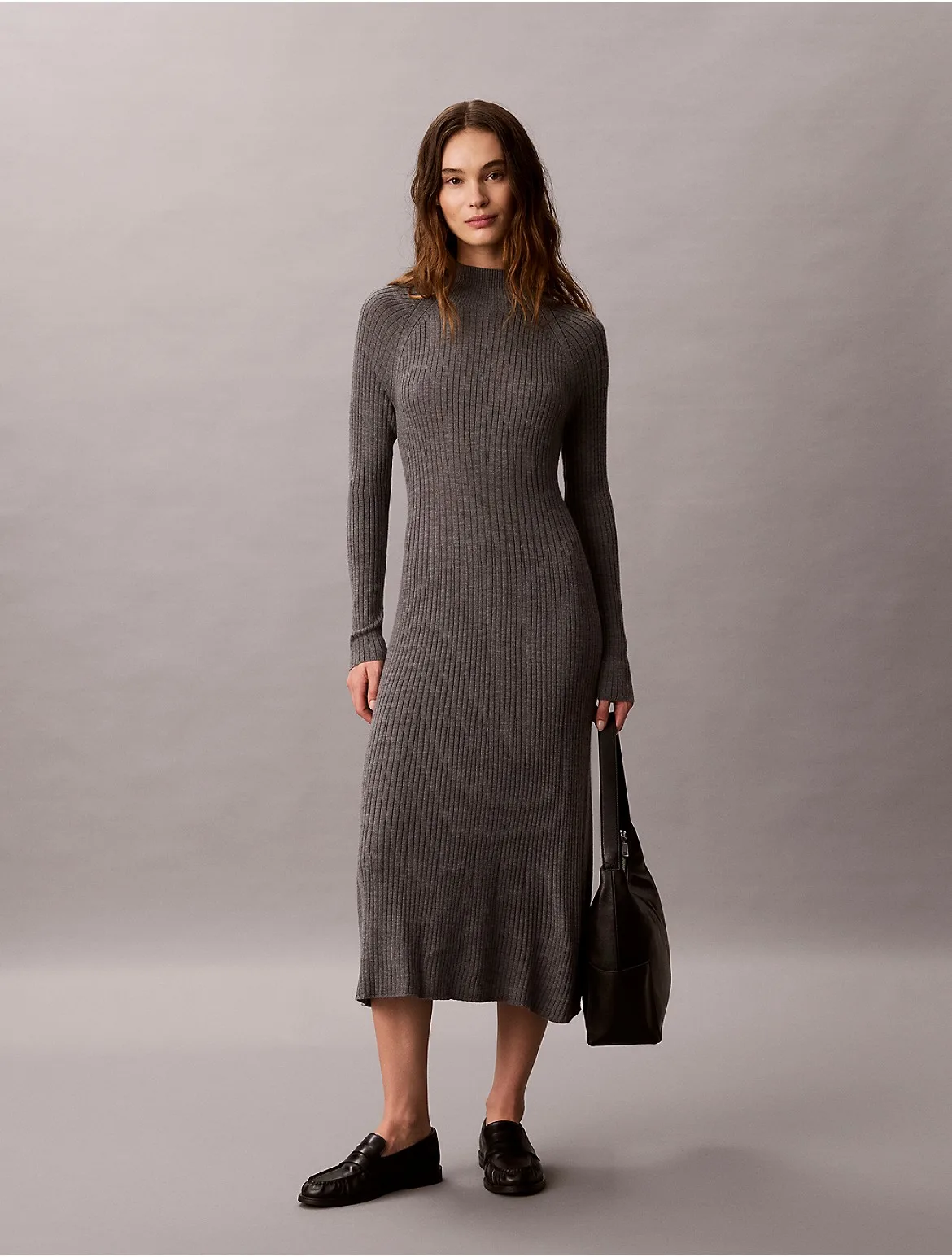 Turtleneck Midi Dress