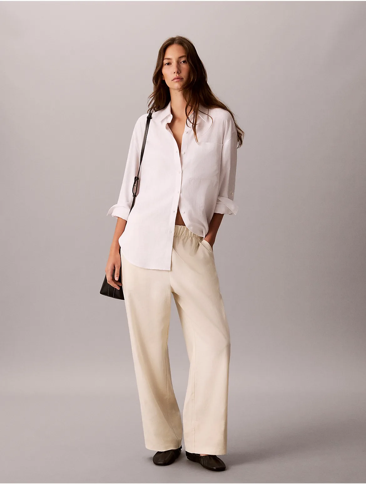Linen Blend Pants by Calvin Klein