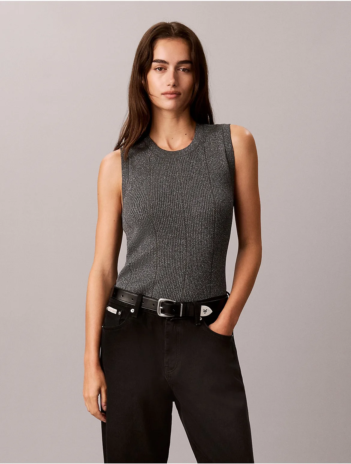 Shine Blend Tank Top by Calvin Klein