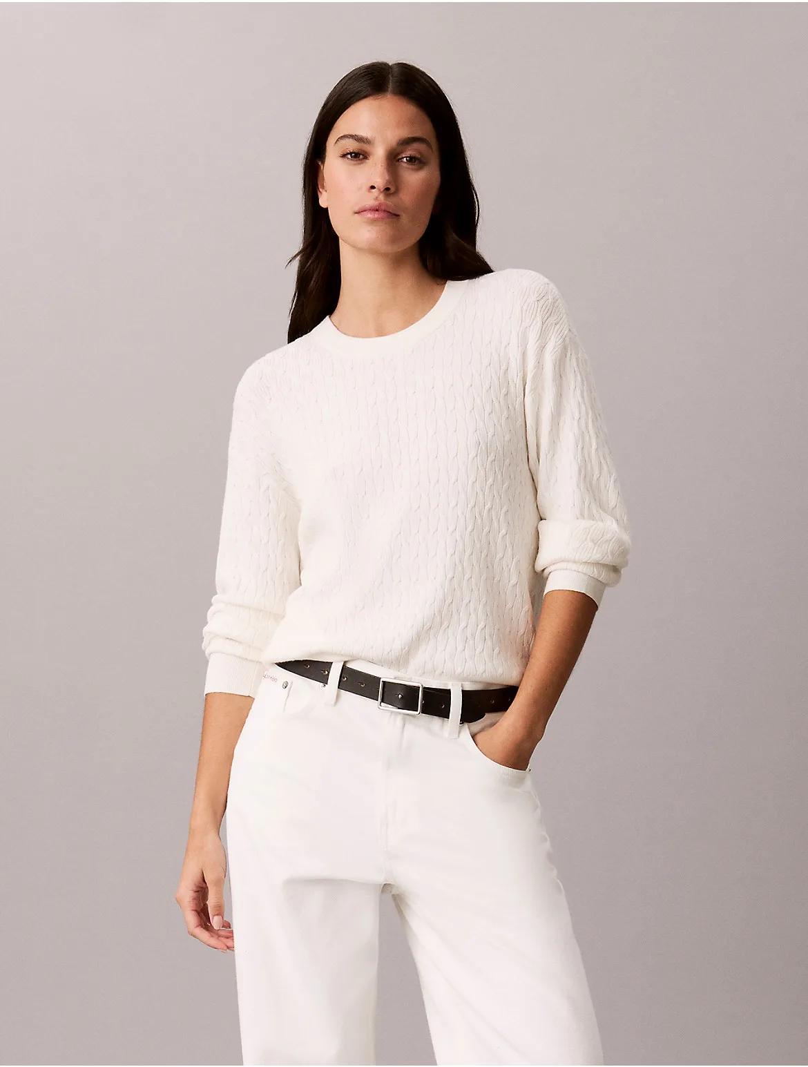 Tech Cable Knit Sweater