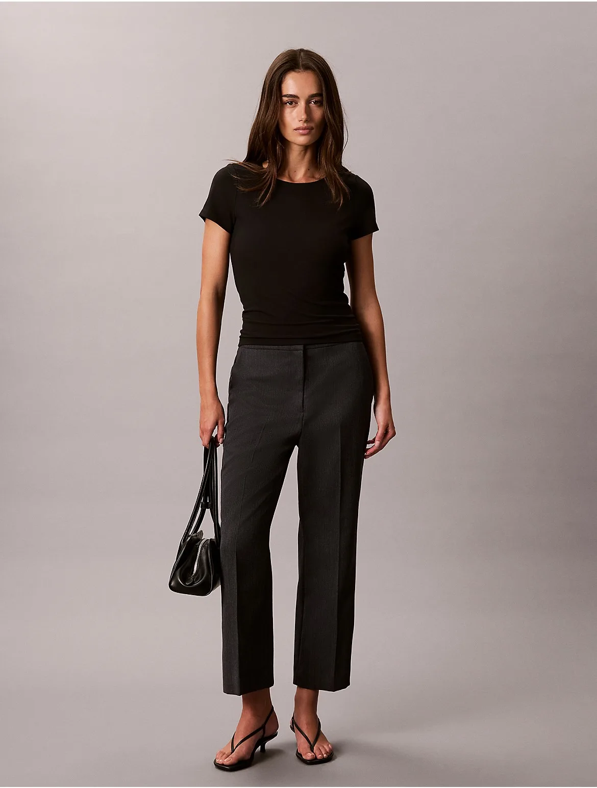 Worsted Wool Blend Trouser by Calvin Klein
