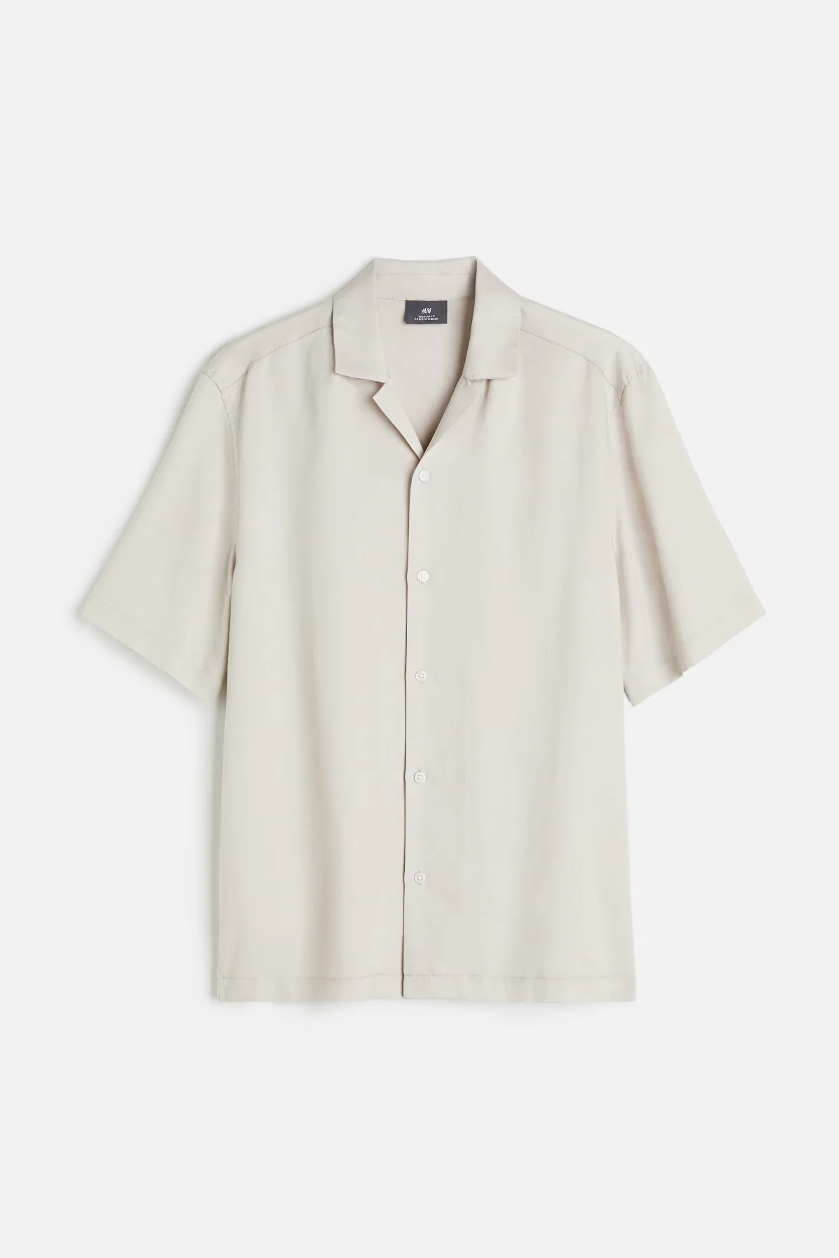 Regular Fit Short-Sleeved Lyocell Resort Shirt by H&M