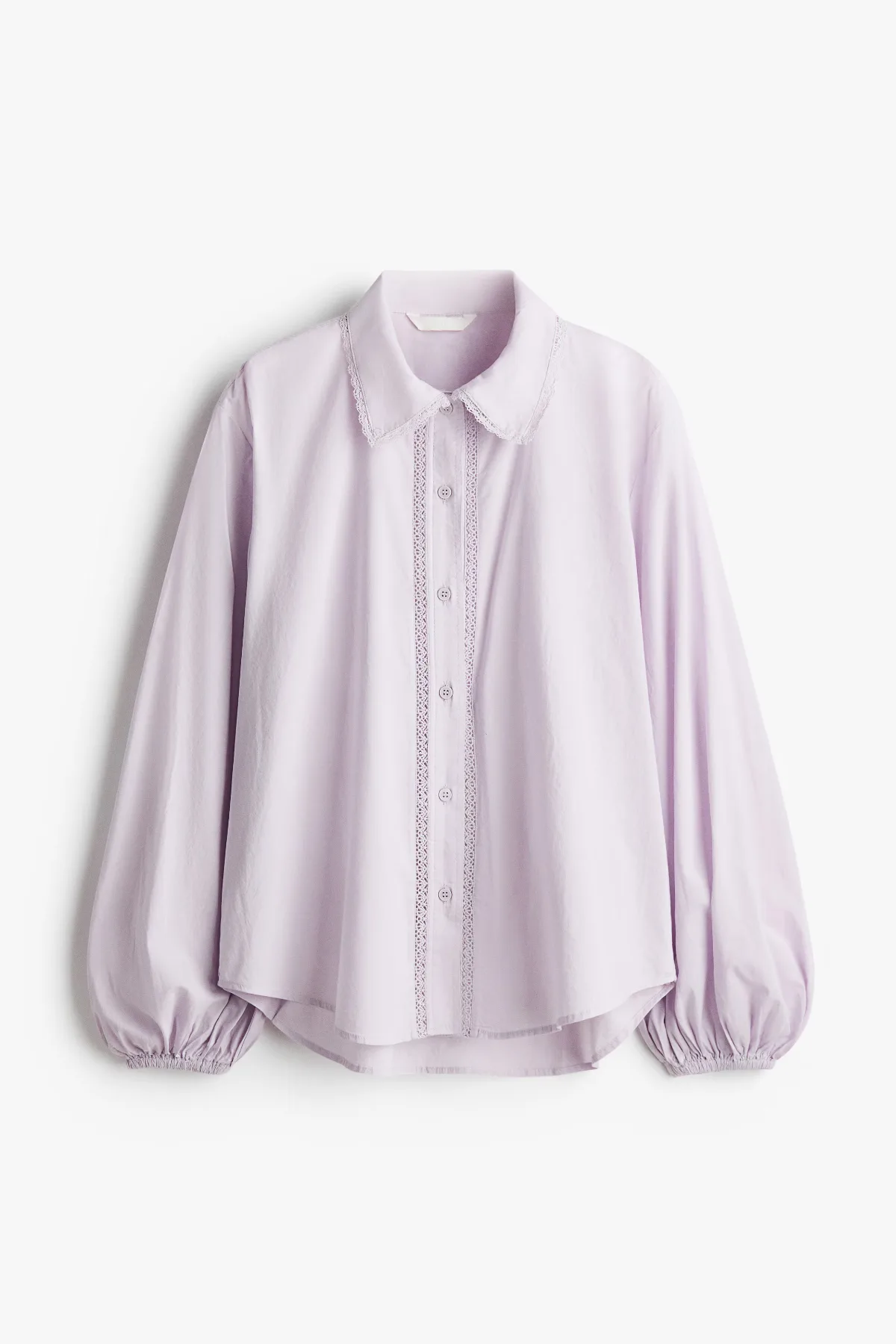 Lace-Trimmed Cotton Shirt by H&M