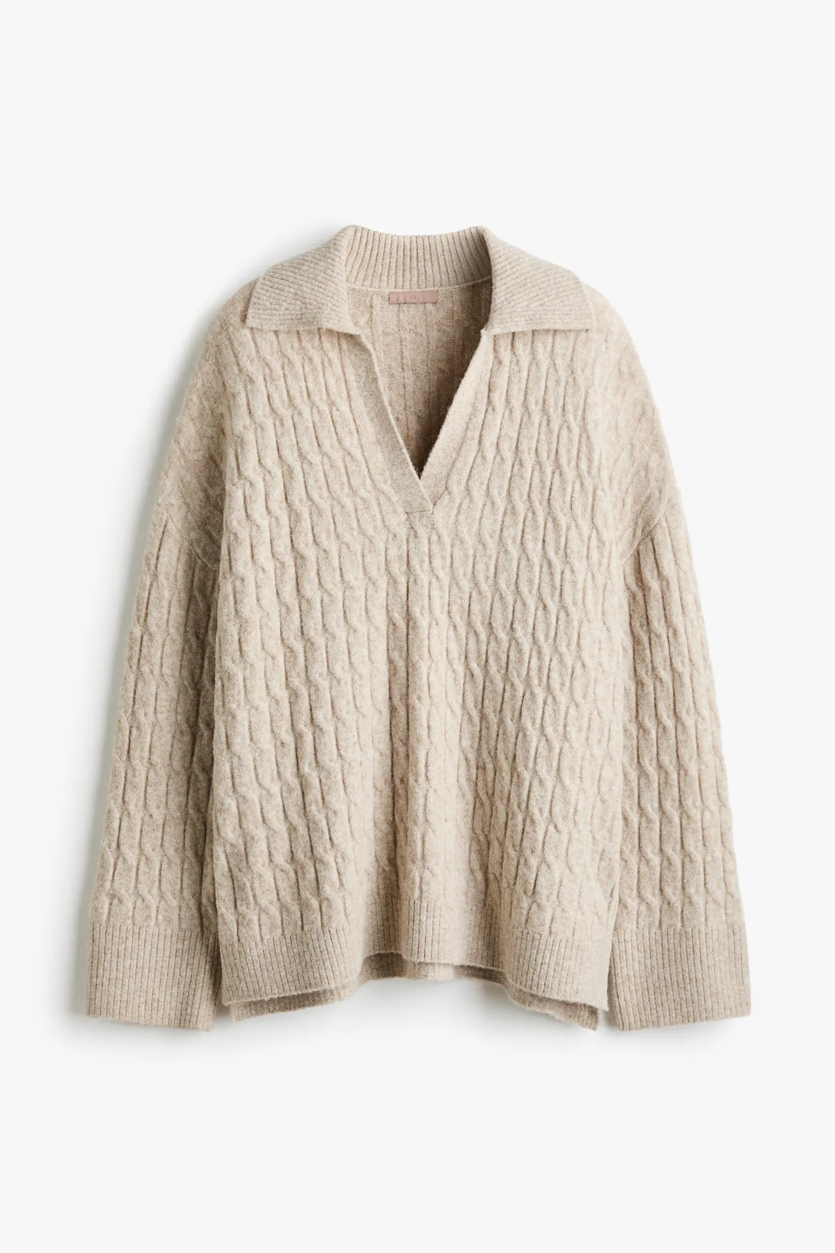 Oversized Cable-Knit Sweater by H&M