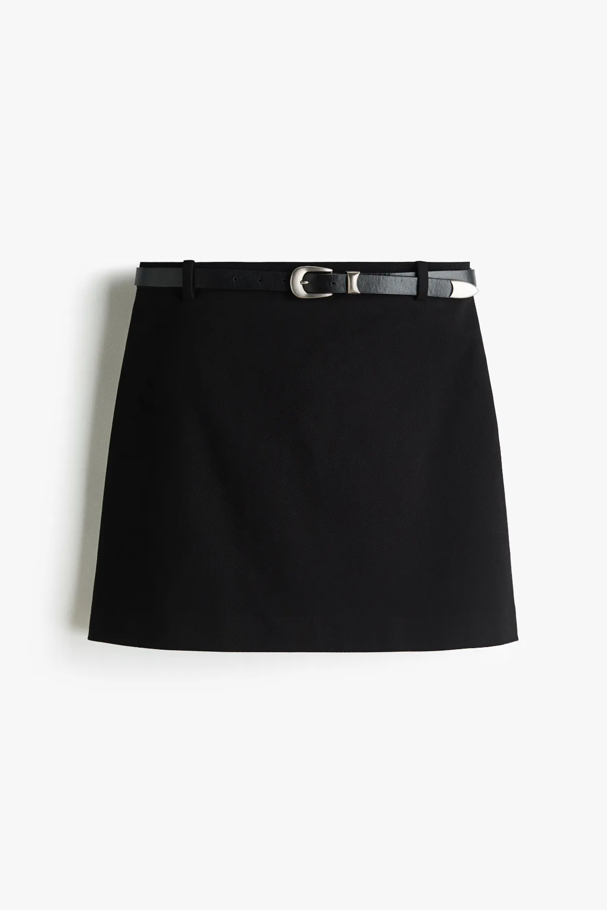 Belted Cotton Mini Skirt by H&M