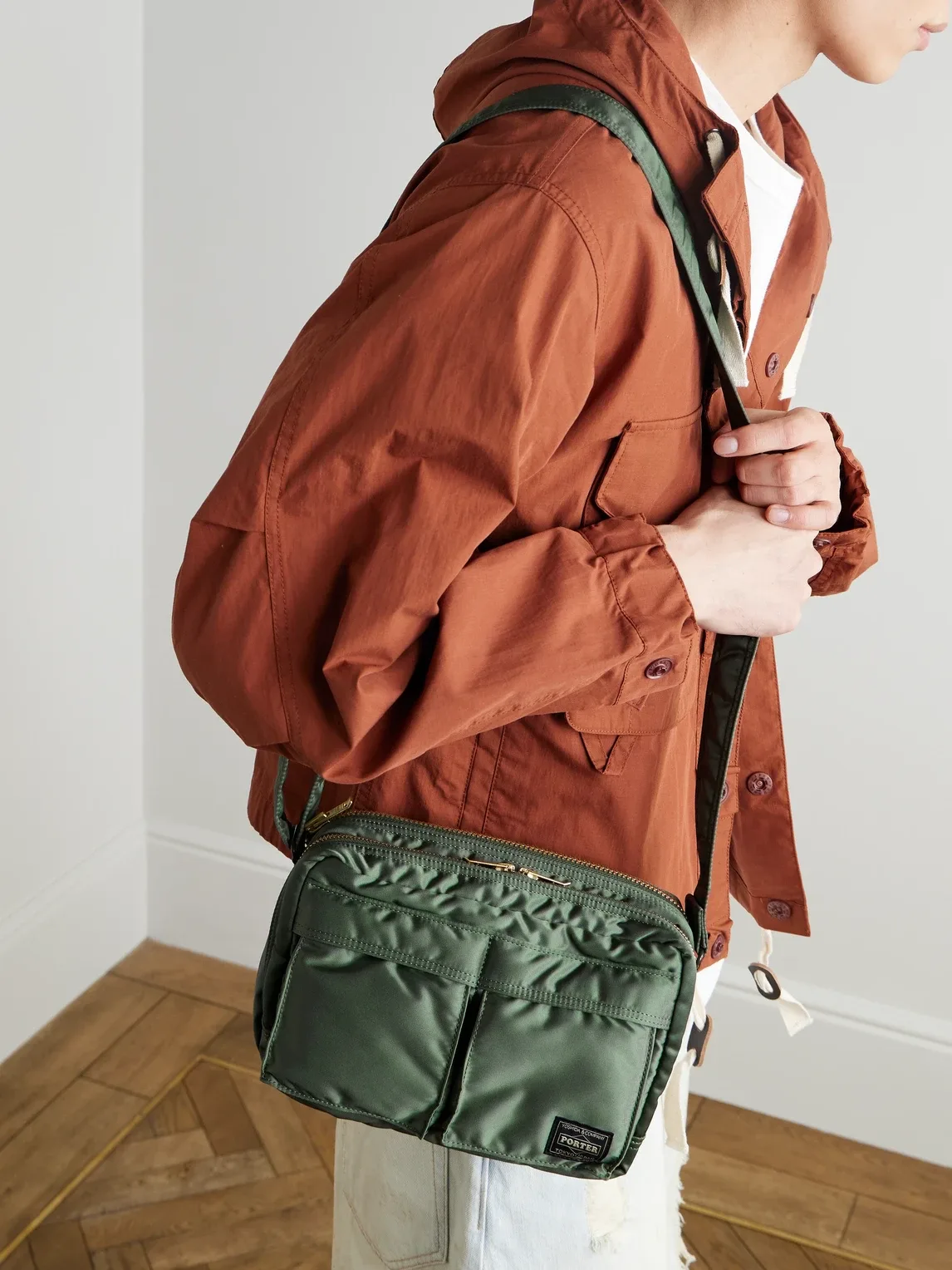 Tanker Sling Nylon-Twill Messenger Bag by Porter Yoshida and Co