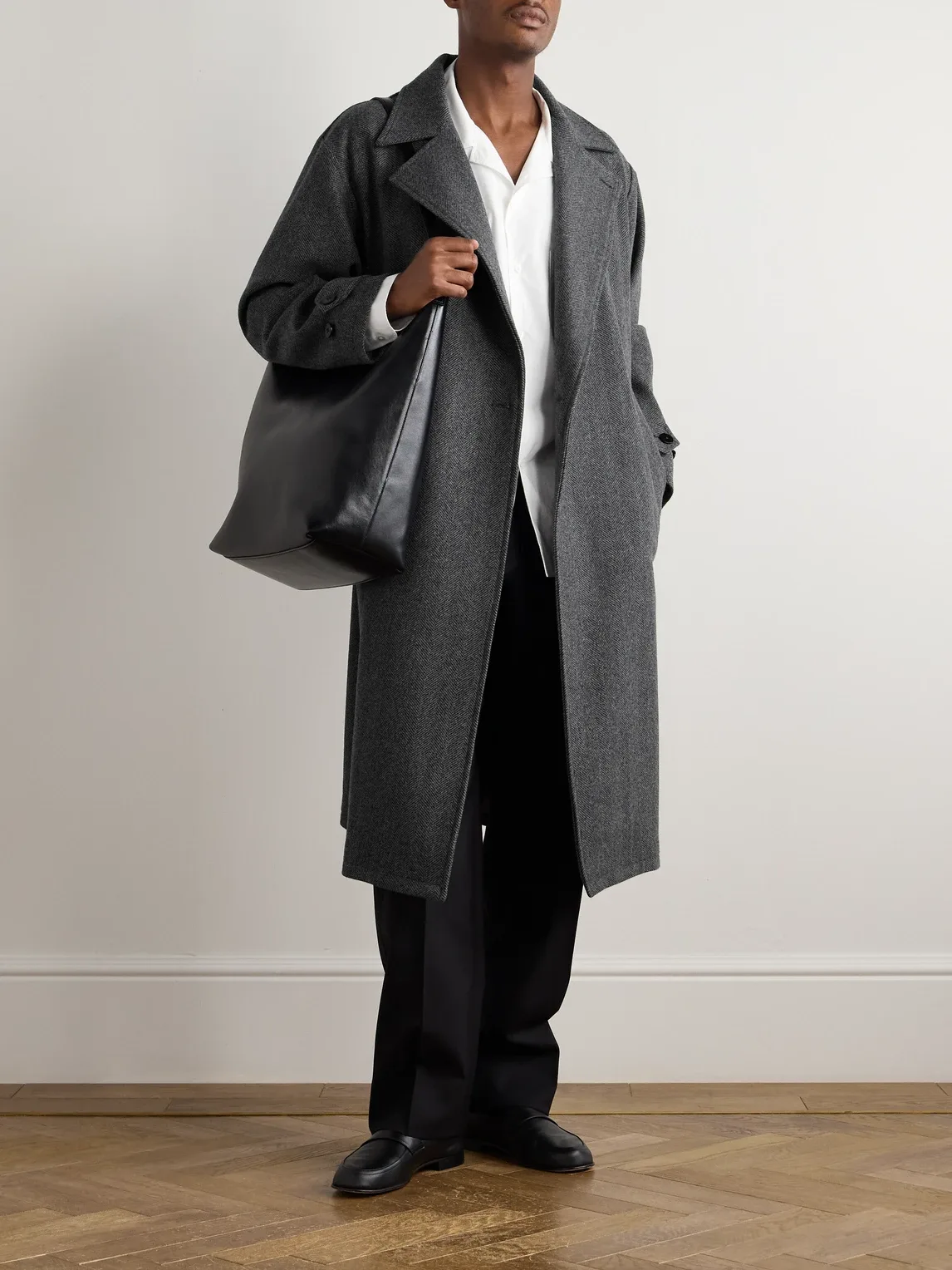 Asymmetric Wool Coat by Stffa
