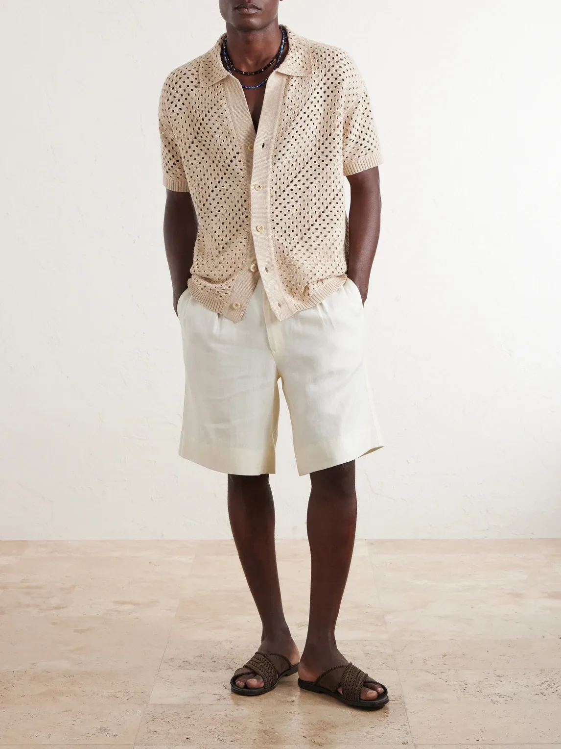 Pinto Crocheted Cotton Shirt by Frescobol Carioca