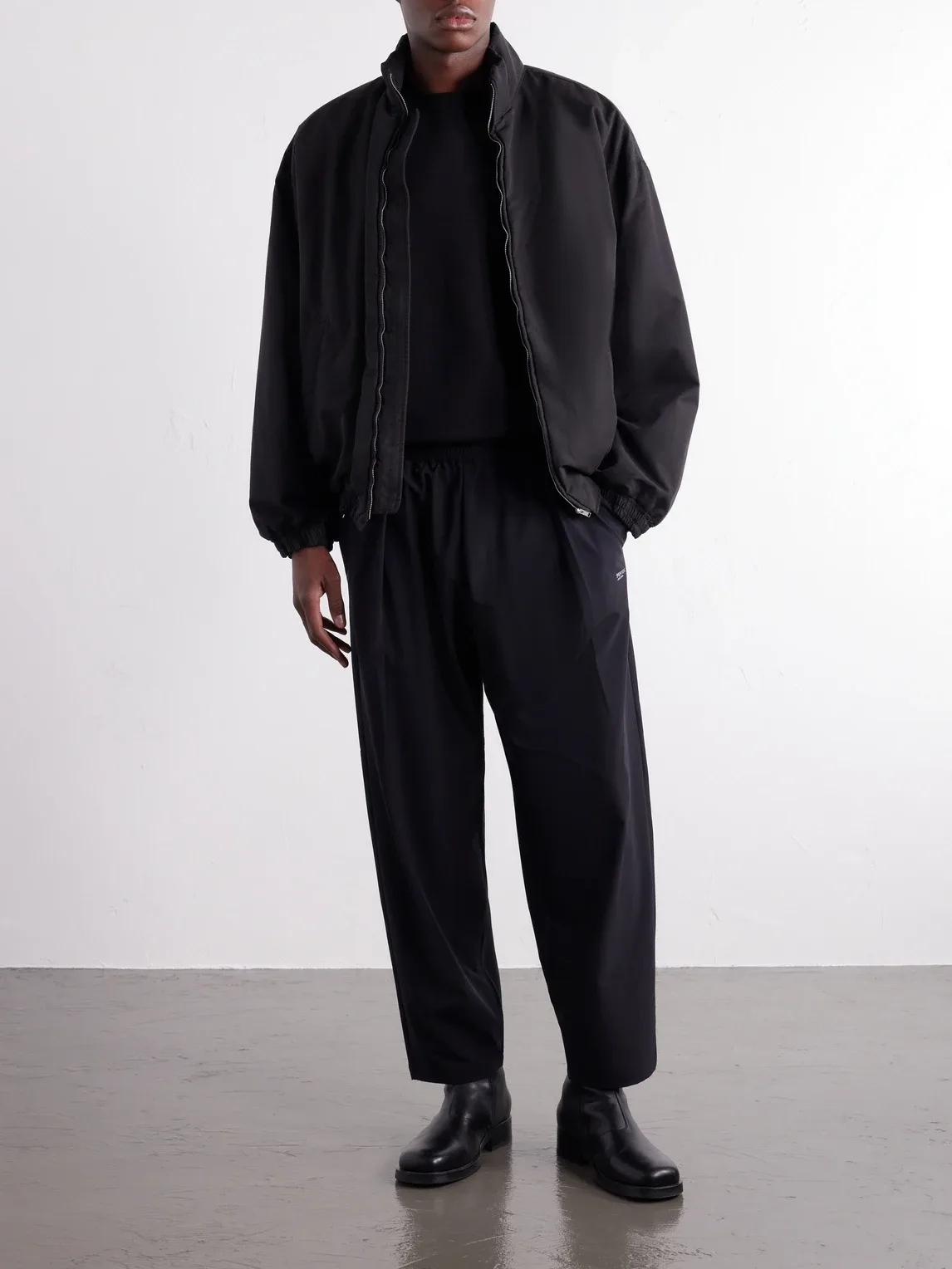 Wide-Leg Pleated Pertex Equilibrium Trousers by Graphpaper