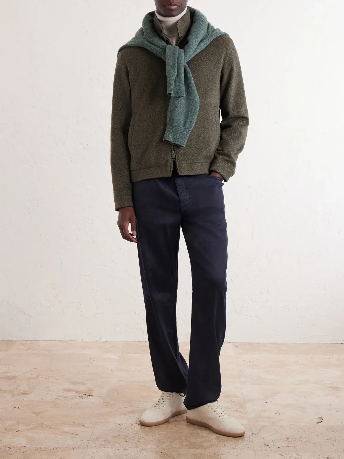 Wool and Cashmere-Blend Blouson Jacket