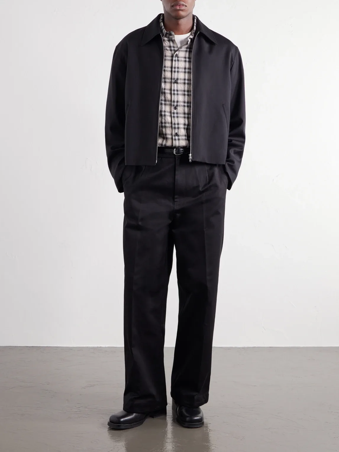 Volume Wide-Leg Pleated Cotton Trousers by Nahmias