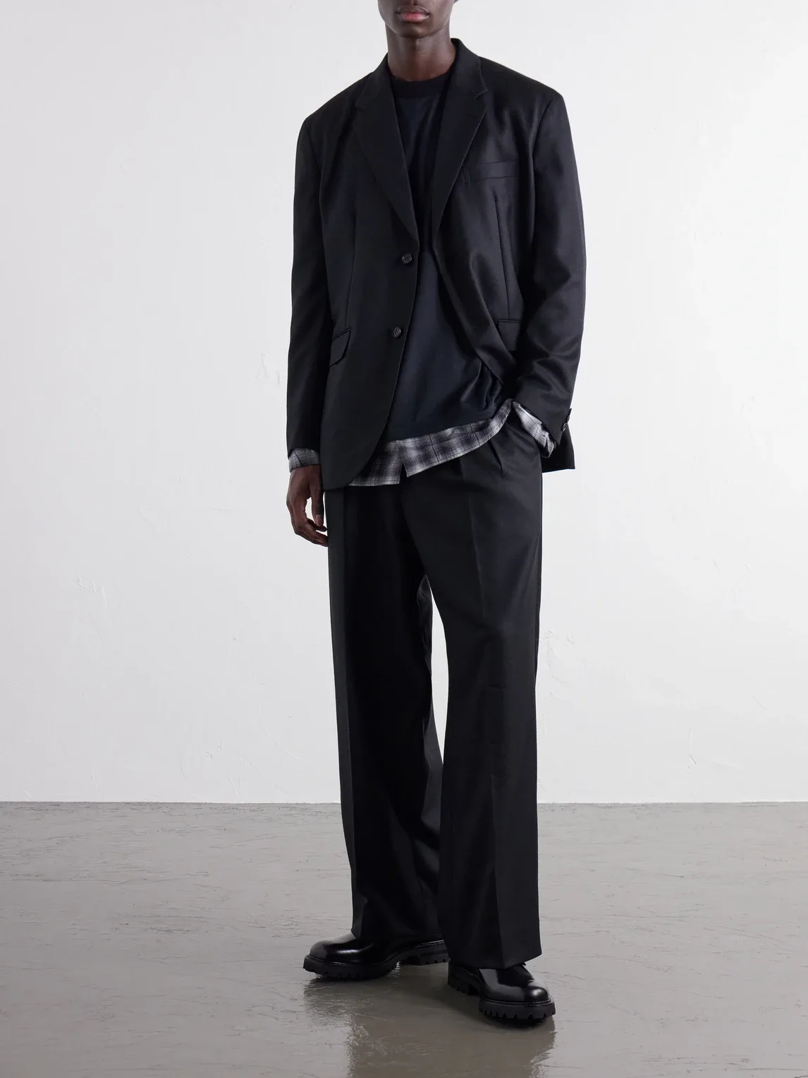 Checked Layered Cotton T-Shirt by Comme des Garçons