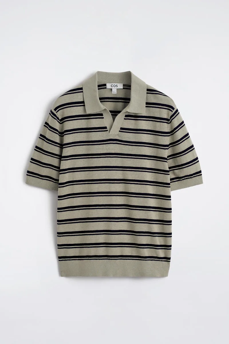Knitted Linen Polo Shirt by COS