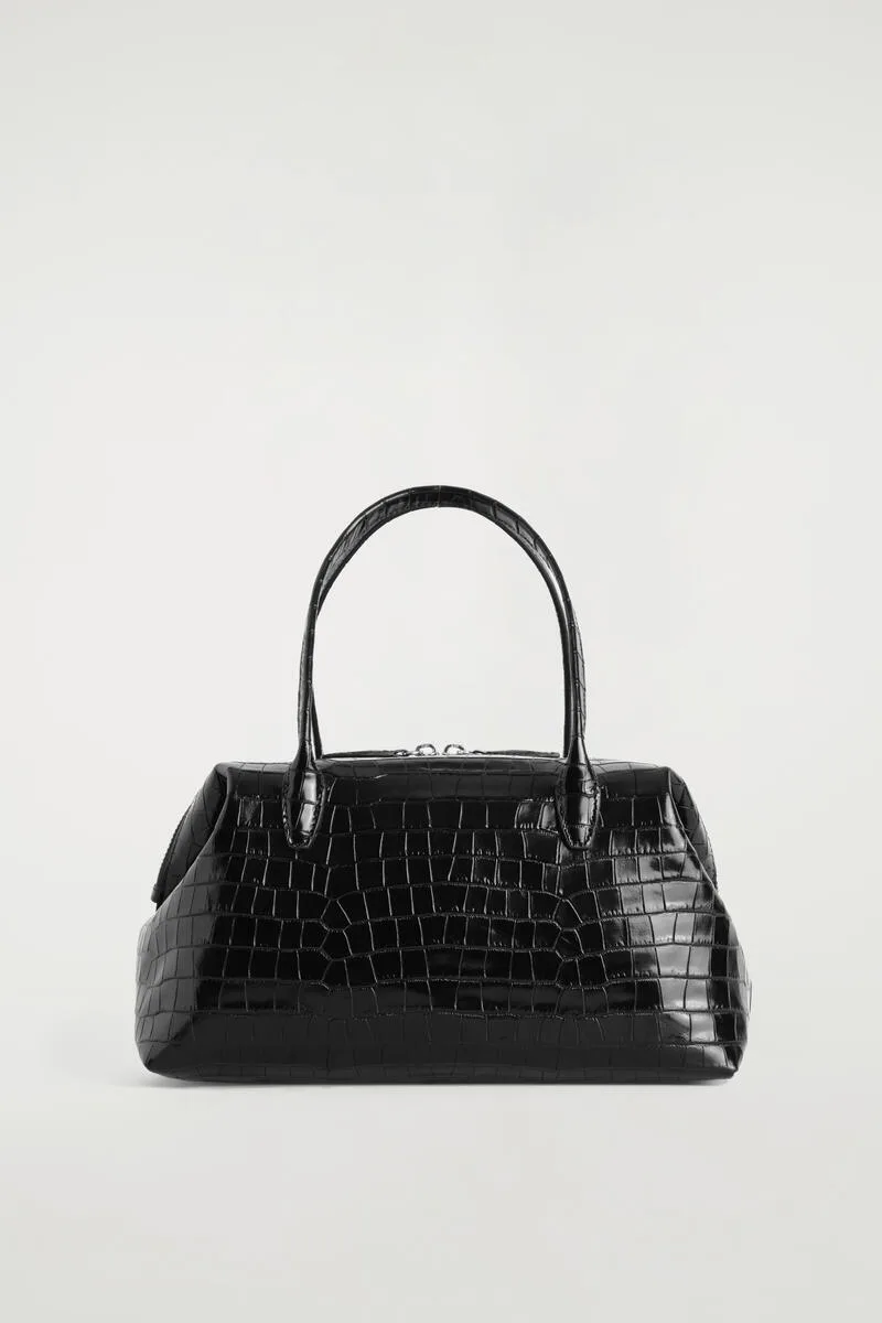 Montmartre Bowling Bag - Croc-Effect Leather by COS