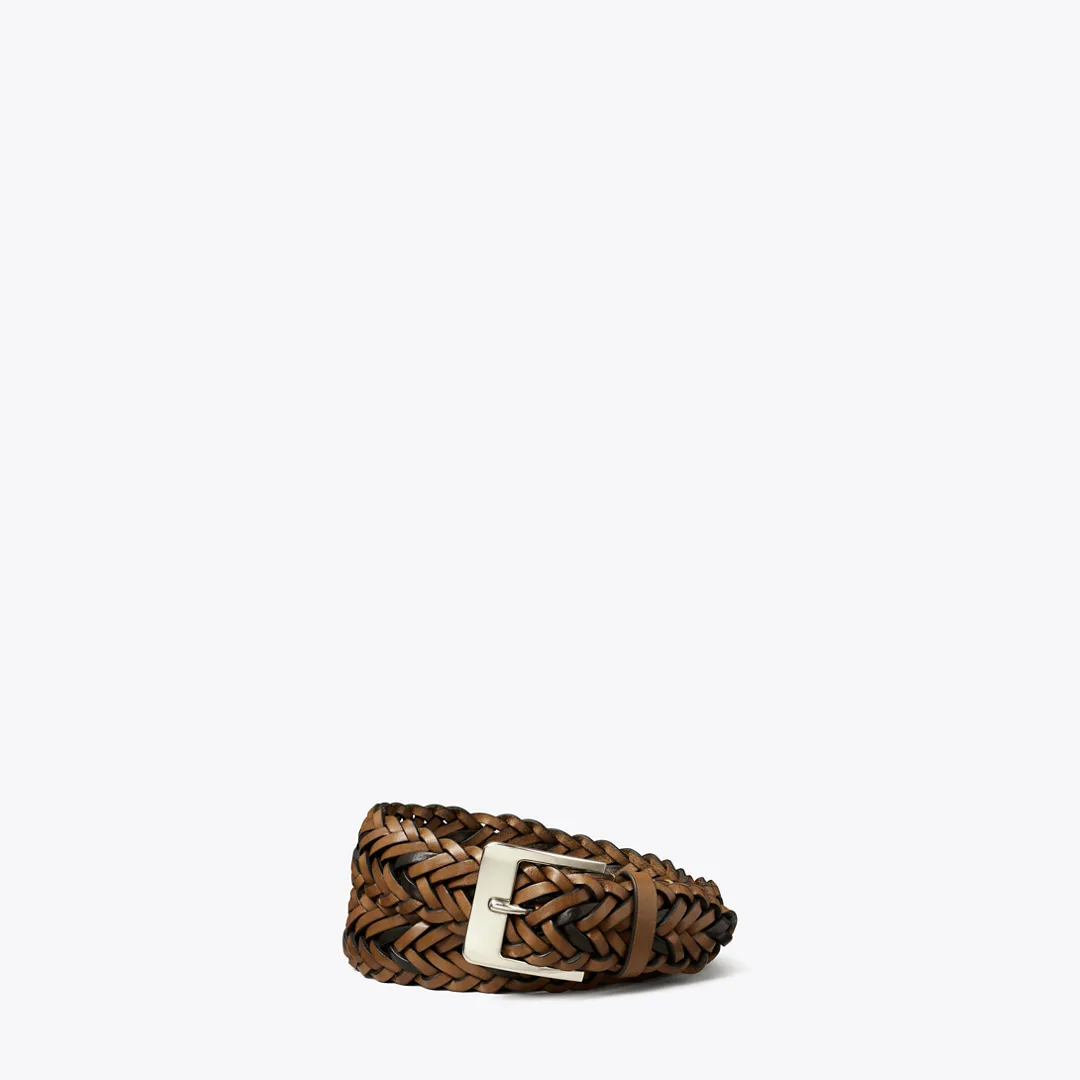 Woven Leather Belt by Tory Burch